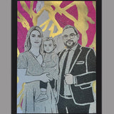 Tablou foita aur si sclipici