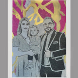 Tablou foita aur si sclipici