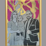 Tablou foita aur si sclipici