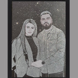 Tablou personalizat cu sclipici