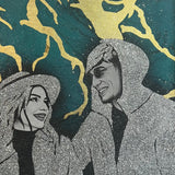 Tablou foita aur si sclipici