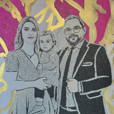 Tablou foita aur si sclipici